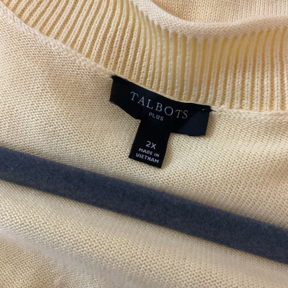 Talbots Yellow Cardigan Sweater 2X - Picture 3 of 4